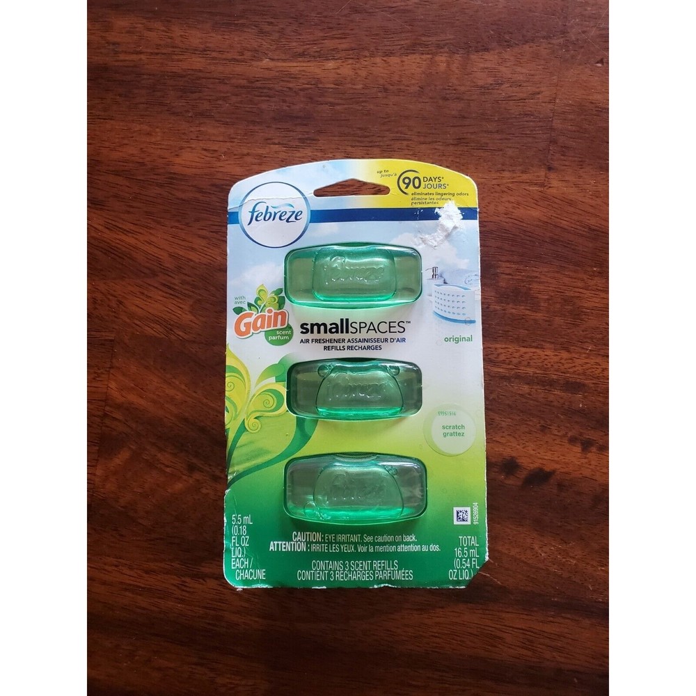 Febreze Small Spaces Gain Original Scent-AIR FRESHENER 1 Pack with 3 Refills
